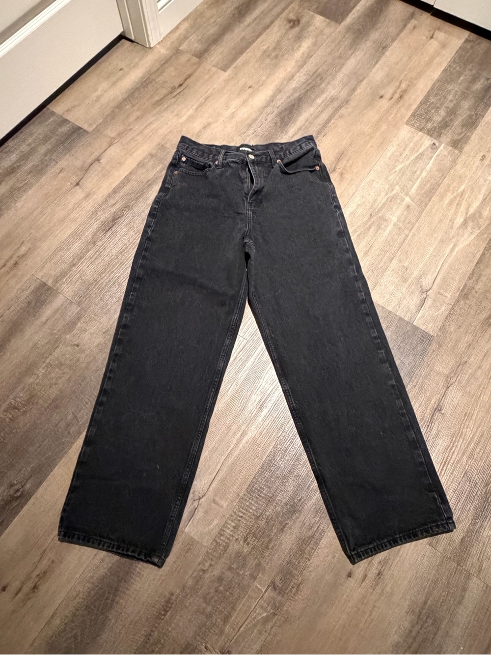 RSQ Men's Washed Black Relaxed Jeans
